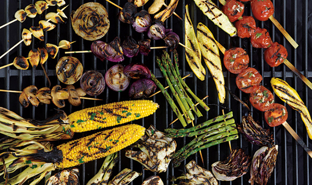 vegetables on a grill
